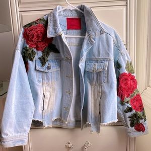 Brand New Denim Rose Jacket